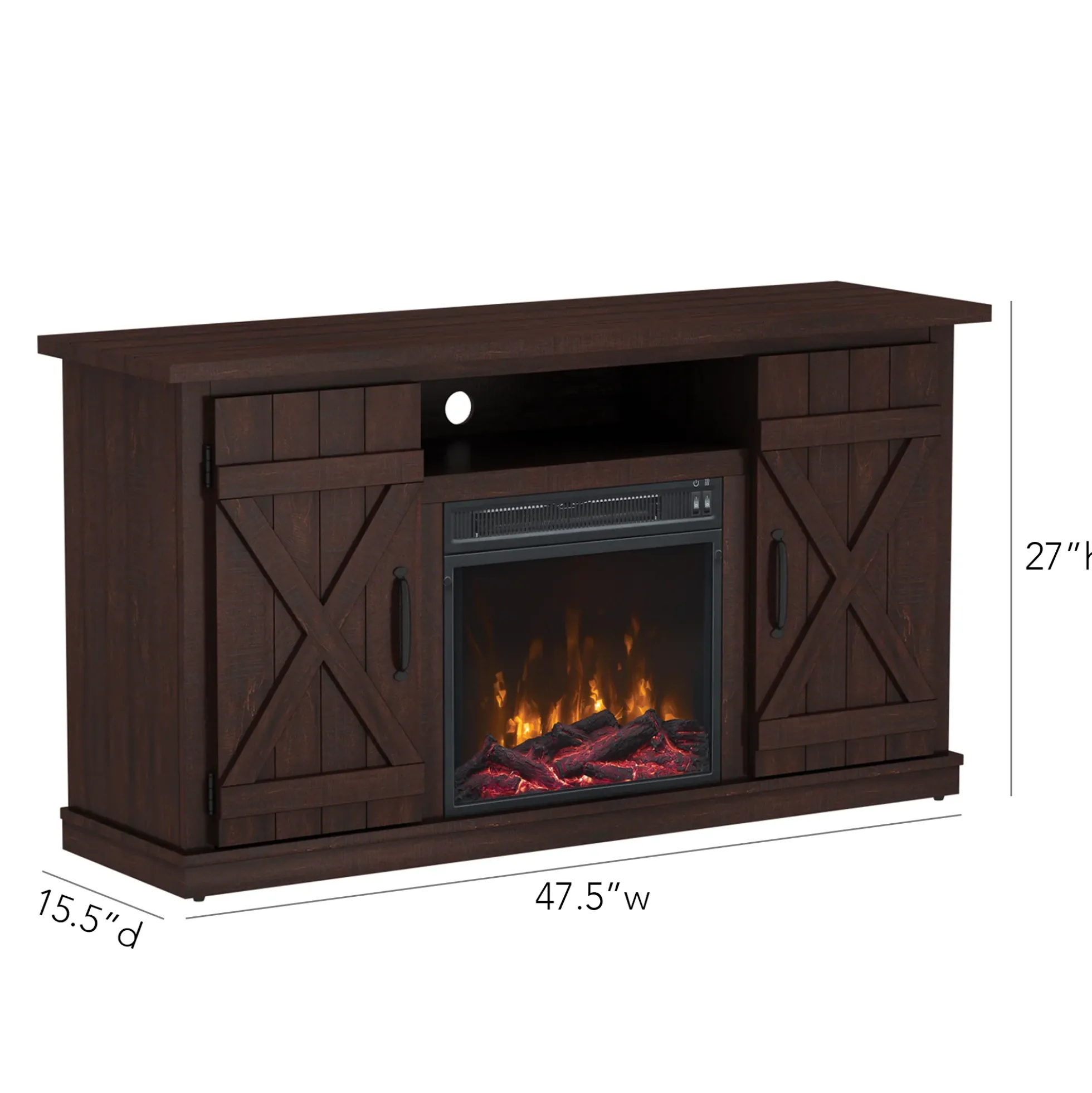 Cottonwood Electric Fireplace TV Stand Media Console