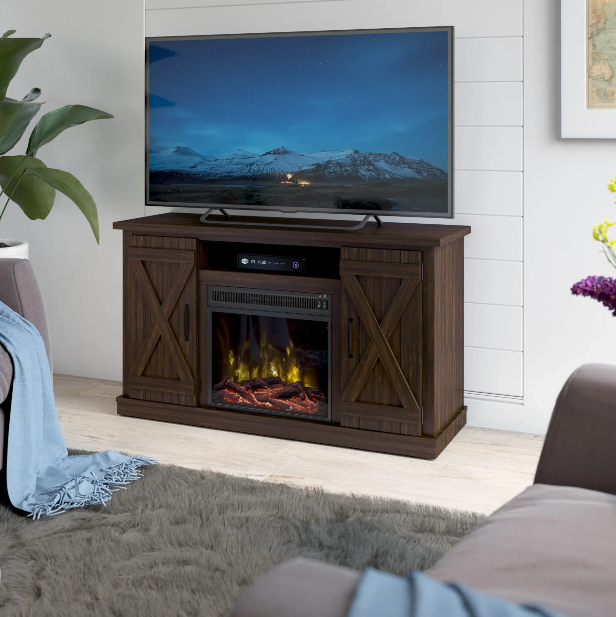 Cottonwood Electric Fireplace TV Stand Media Console