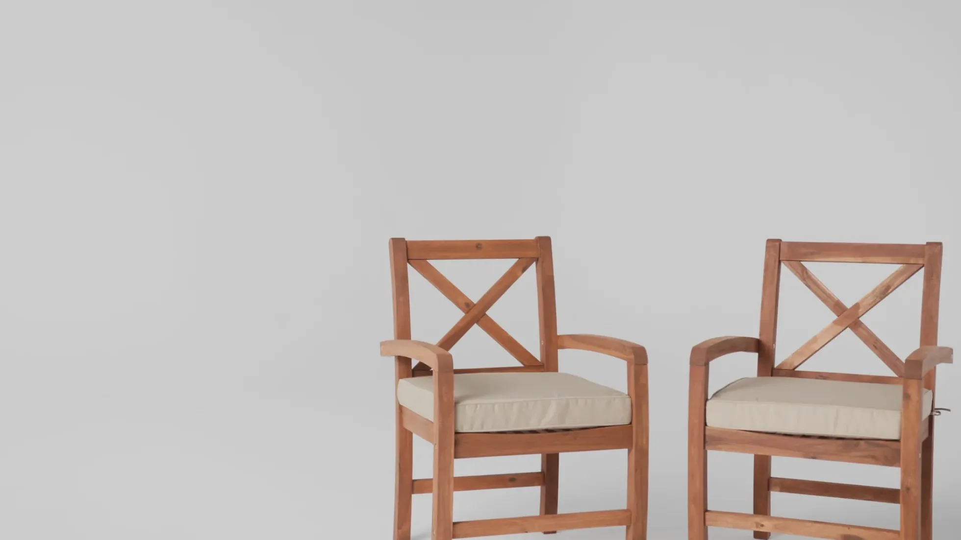 Crosswinds Patio Chairs with Cushions, Set of 2