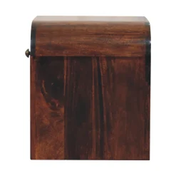 Curve Design Solid Wood Walnut Nightstand