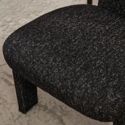 Curve Design Wide Modern Upholstered Chenille Dining Chair Set of 4