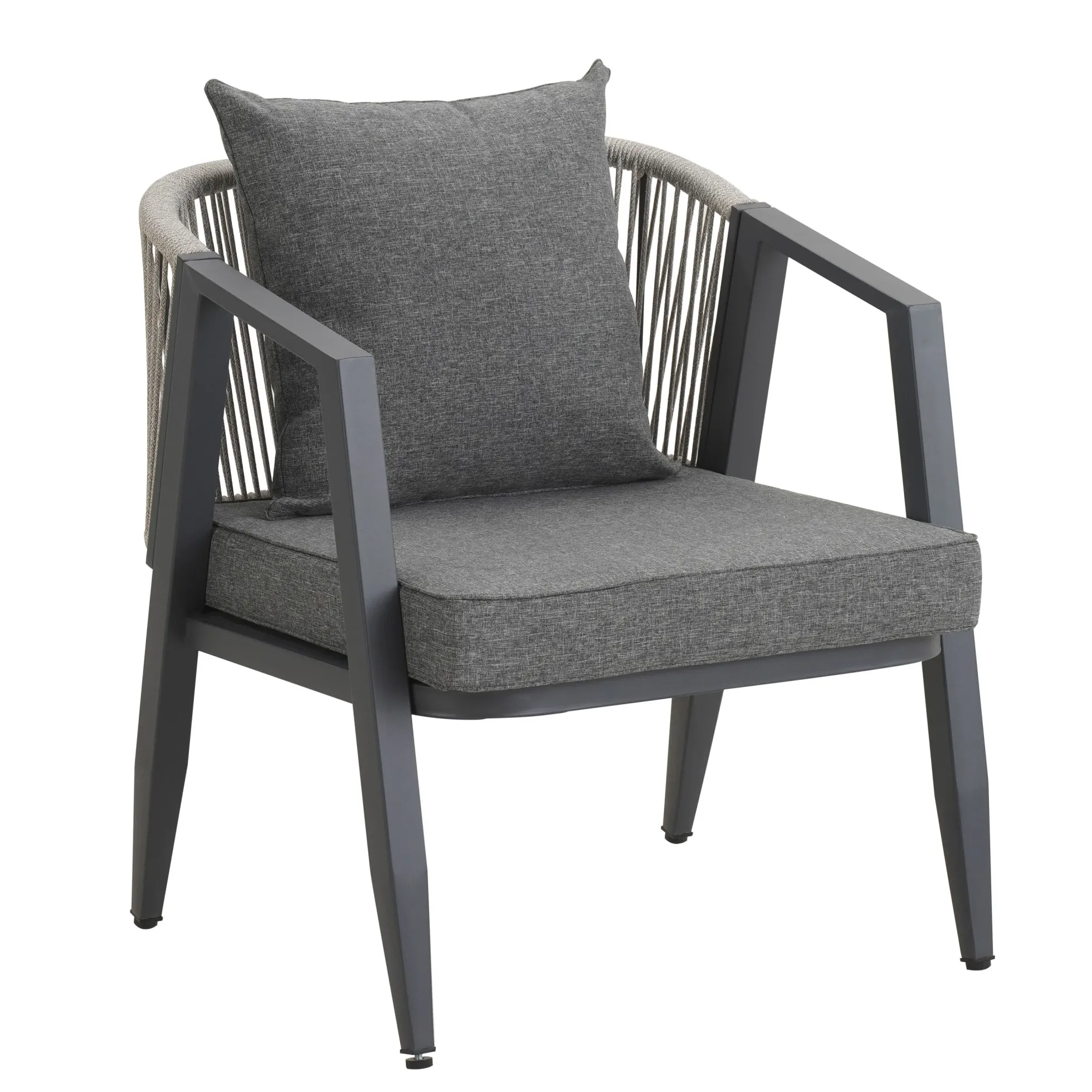Curve Metal Rope Design Outdoor Loveseat Set