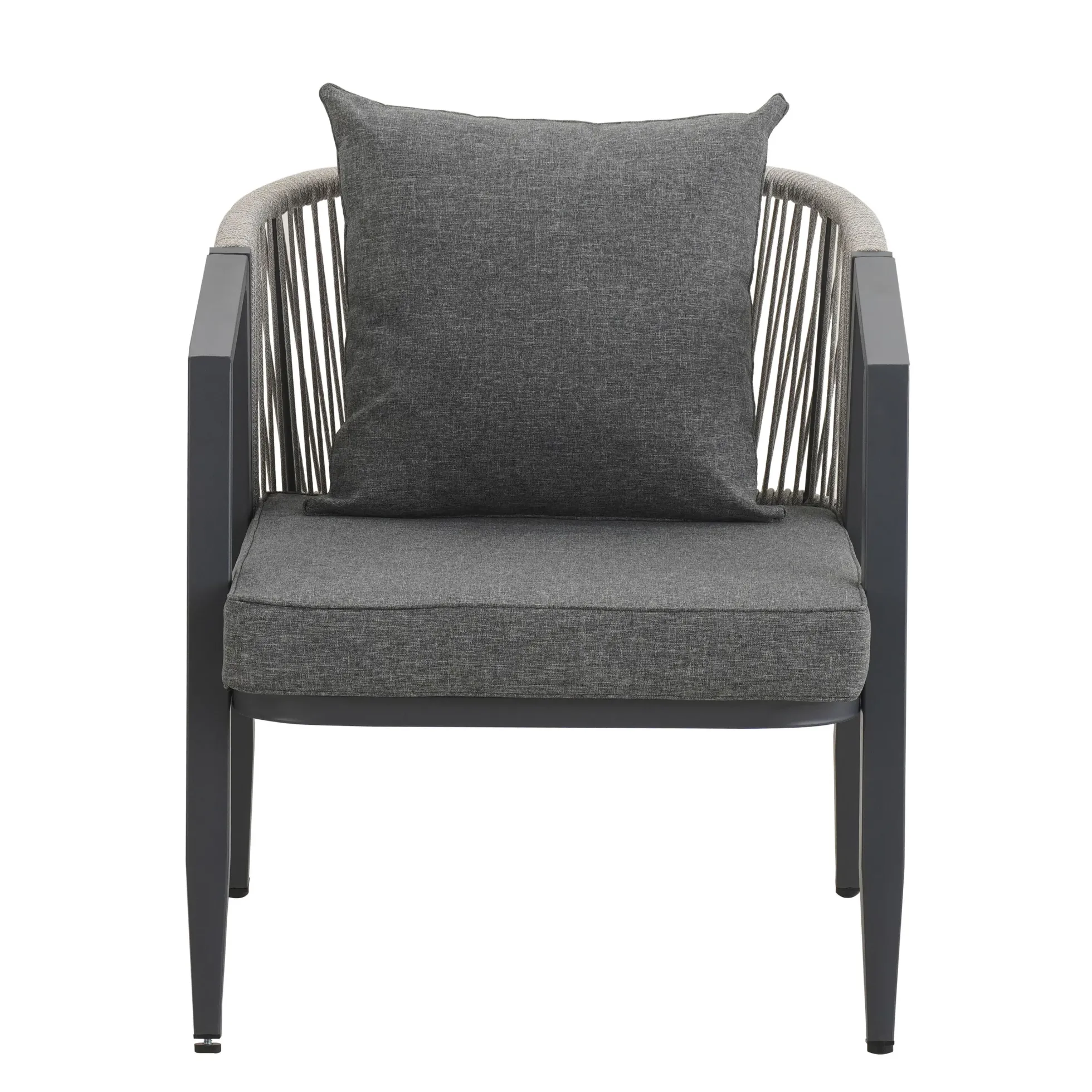 Curve Metal Rope Design Outdoor Loveseat Set