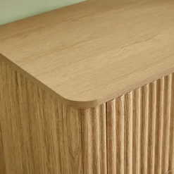 Curved wave Design Fluted 55' Wide Modern 6 Drawers Dresser