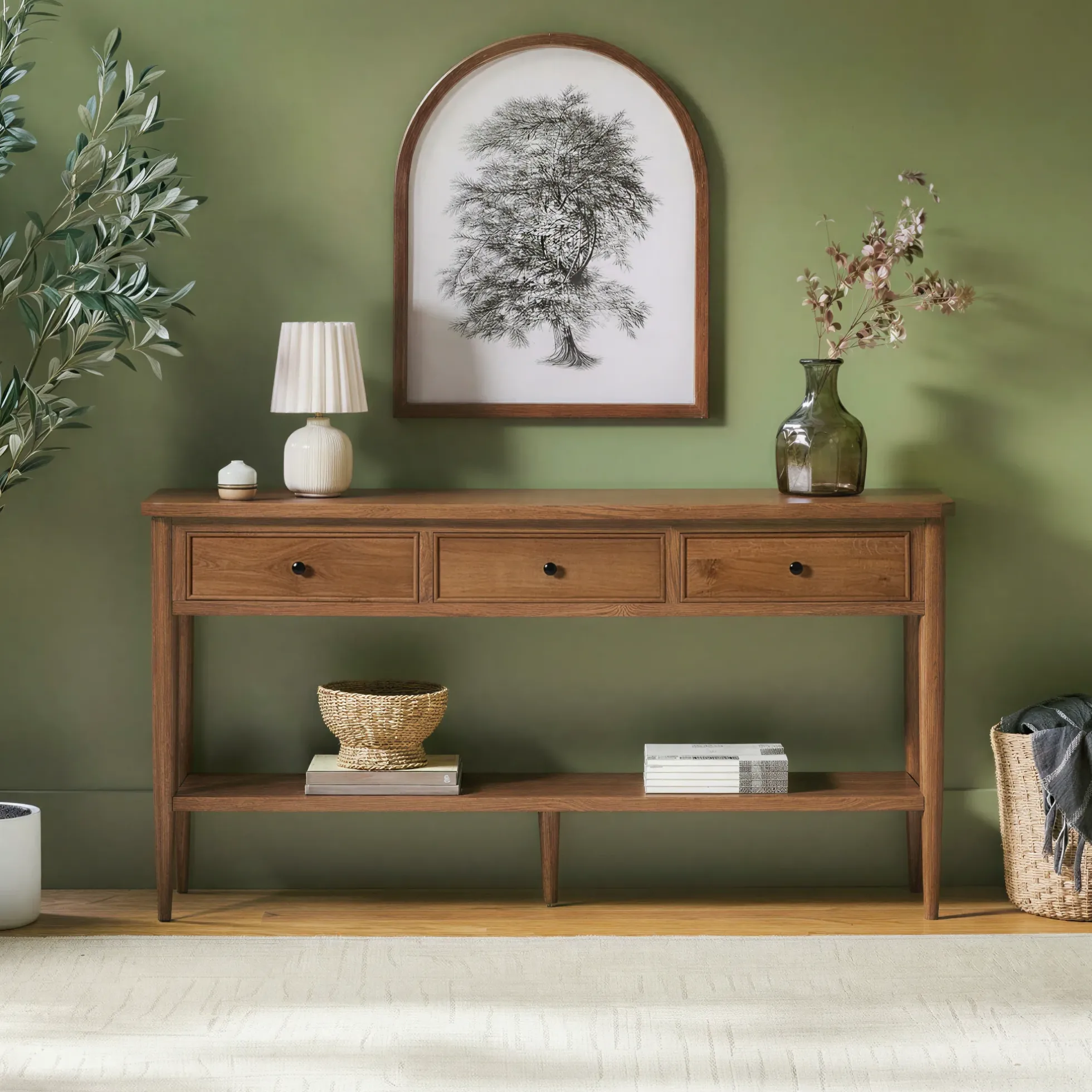 Diedra Modern Entry Table with Drawer Storage