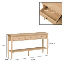 Diedra Modern Entry Table with Drawer Storage