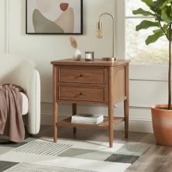 Diedra Modern Side Table with Drawers