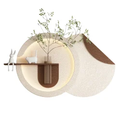 Double-Disc Adjustable 3-Color LED Sandstone Wall Art Decor