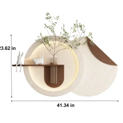 Double-Disc Adjustable 3-Color LED Sandstone Wall Art Decor