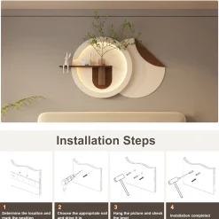 Double-Disc Adjustable 3-Color LED Sandstone Wall Art Decor