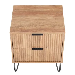 Dumbo 20' Fluted 2-Drawer Nightstand