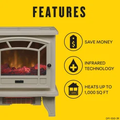 duraflame® 23' Electric Fireplace Stove Heater for up to 1,000sq ft