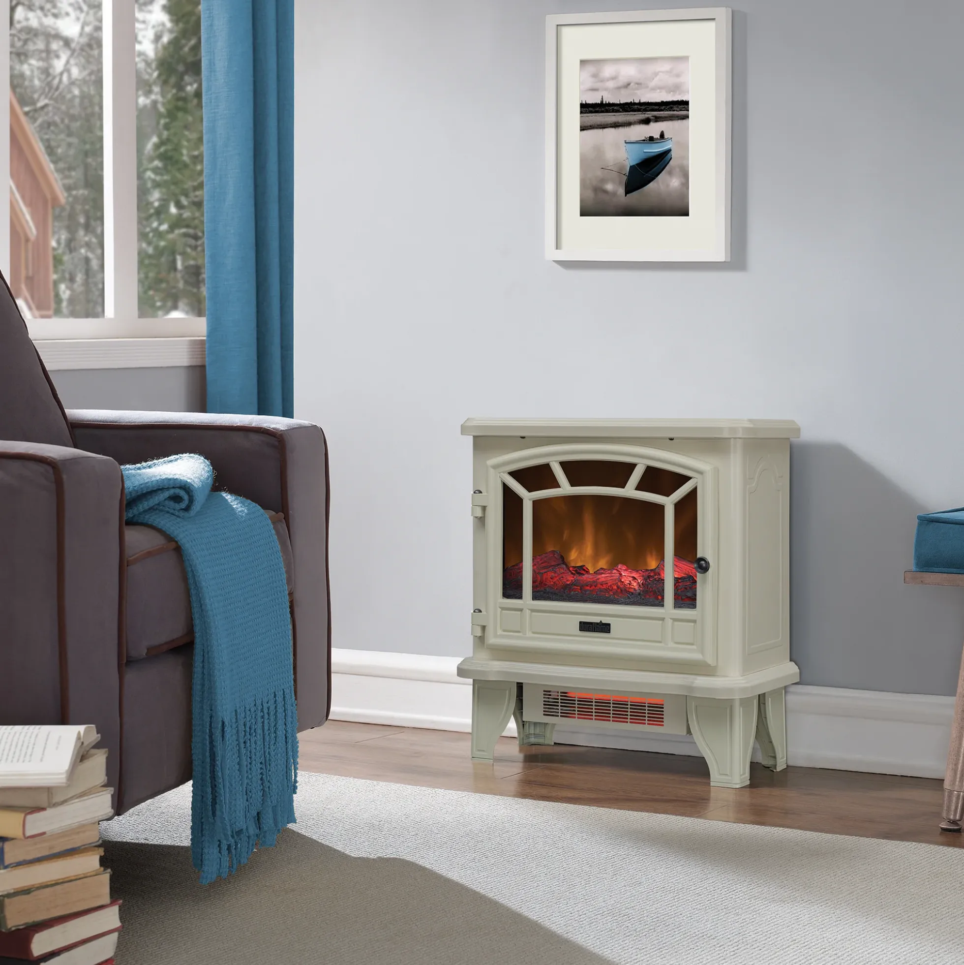 duraflame® 23' Electric Fireplace Stove Heater for up to 1,000sq ft