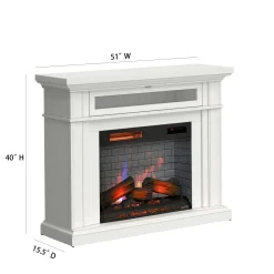 duraflame® 3D Flame Effect Electric Fireplace Wall Mantel