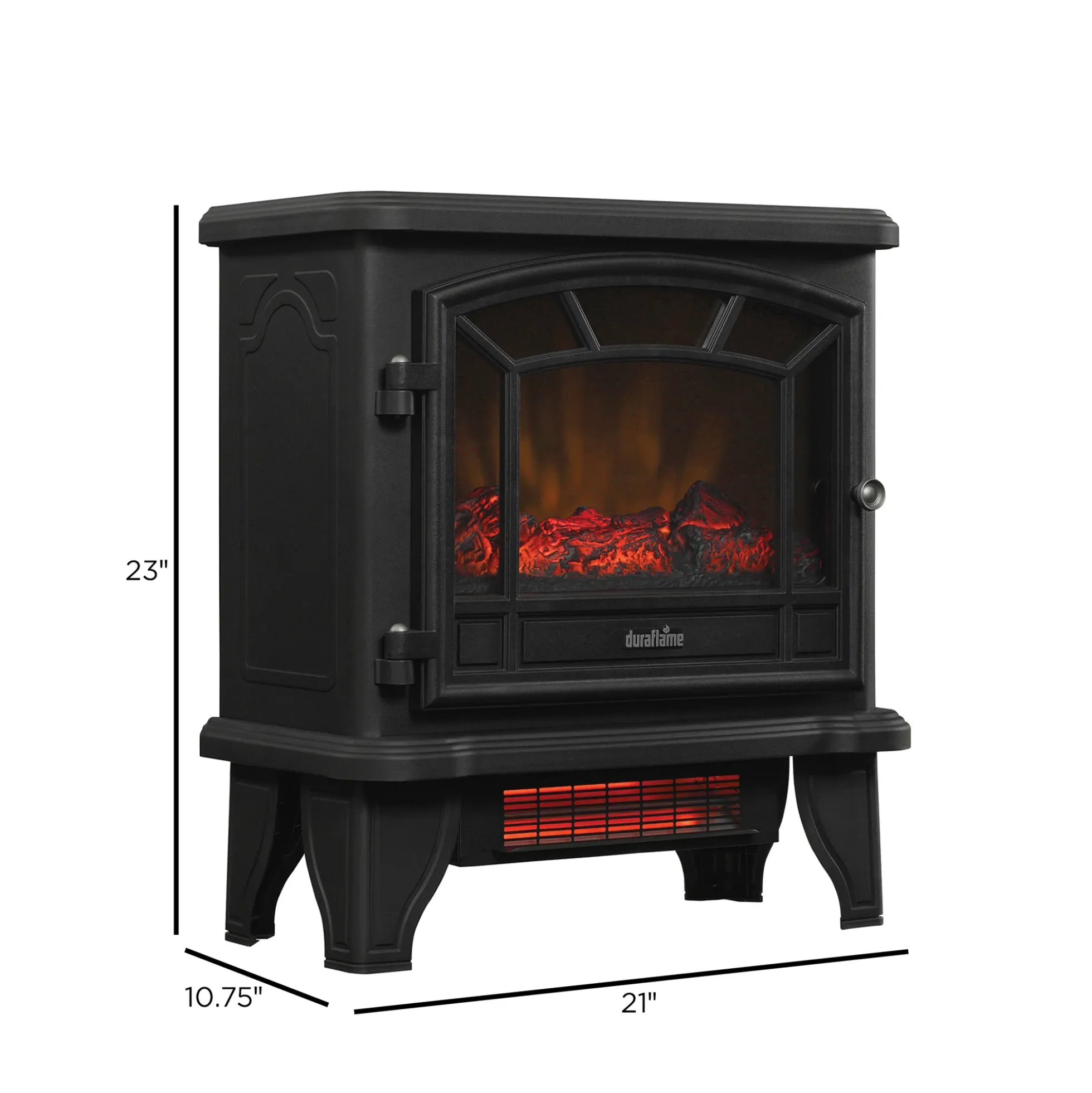 duraflame® Electric Fireplace Stove Heater with Temperature Dial