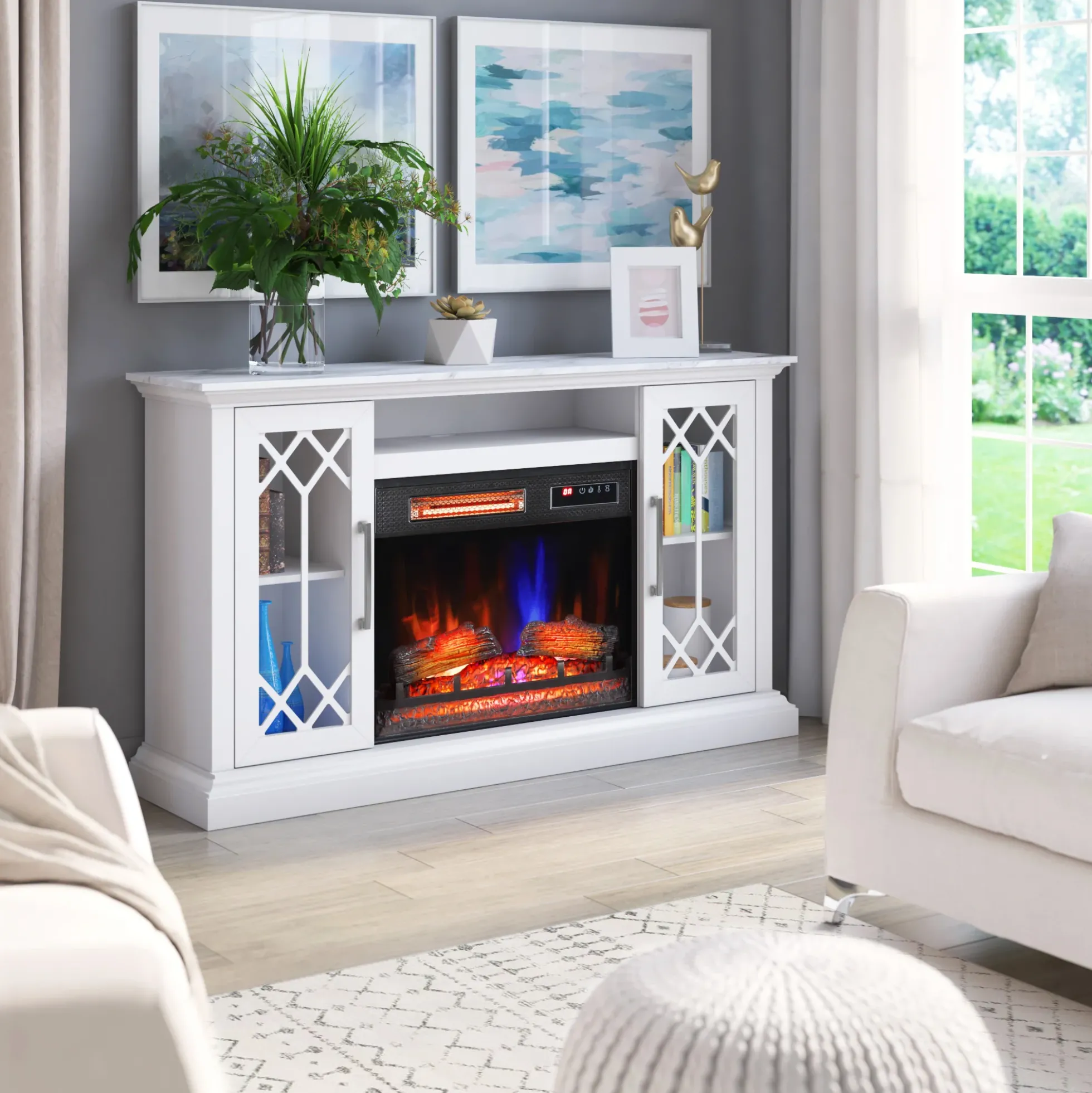 duraflame® Electric Fireplace Farmhouse 65" TV Stand