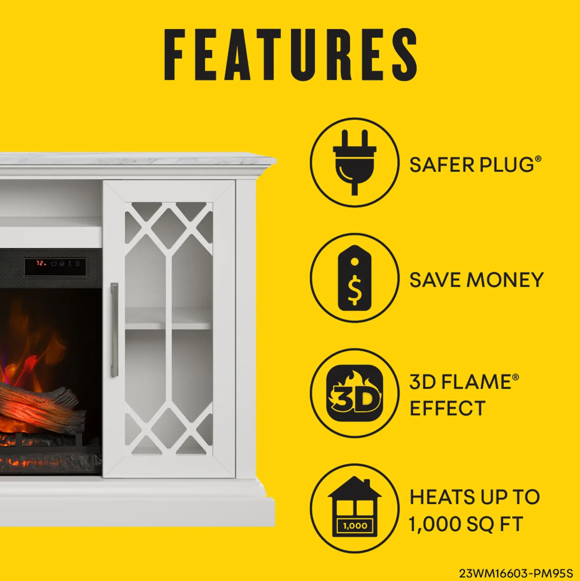 duraflame® Electric Fireplace Farmhouse 65" TV Stand