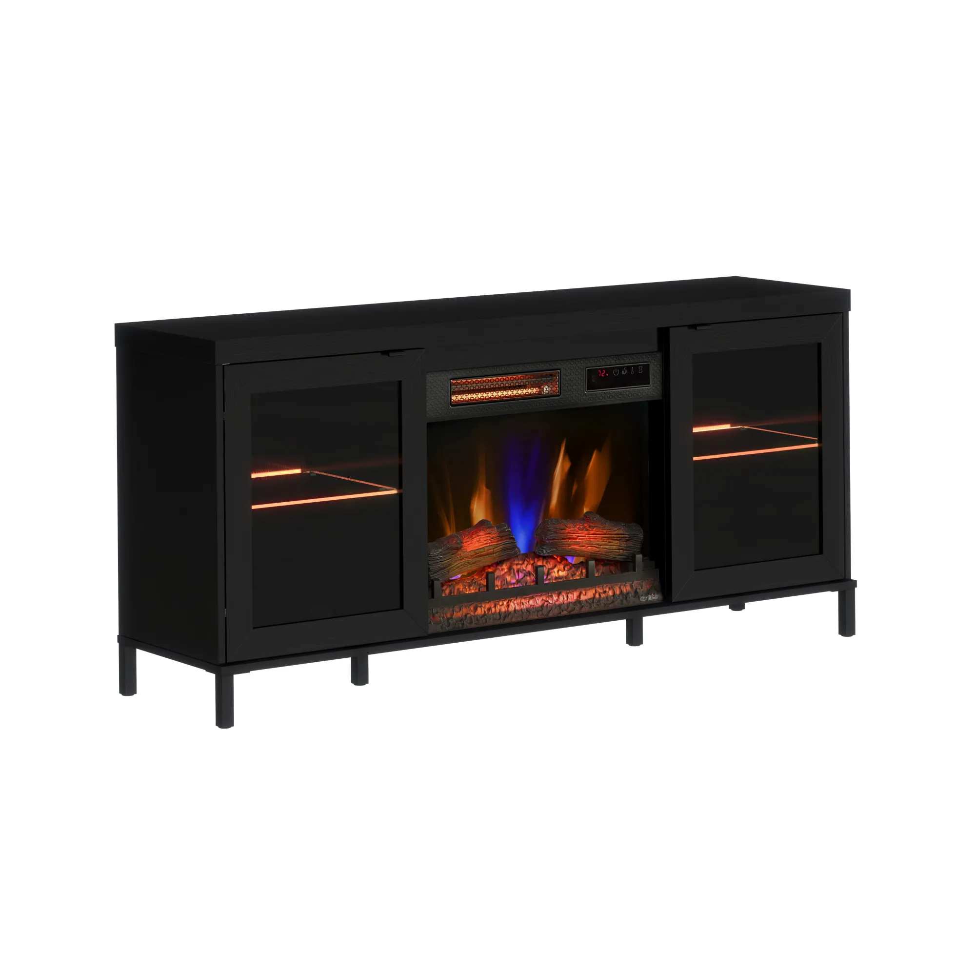 duraflame® Electric Fireplace TV Stand with Modern LED Lights and Storage