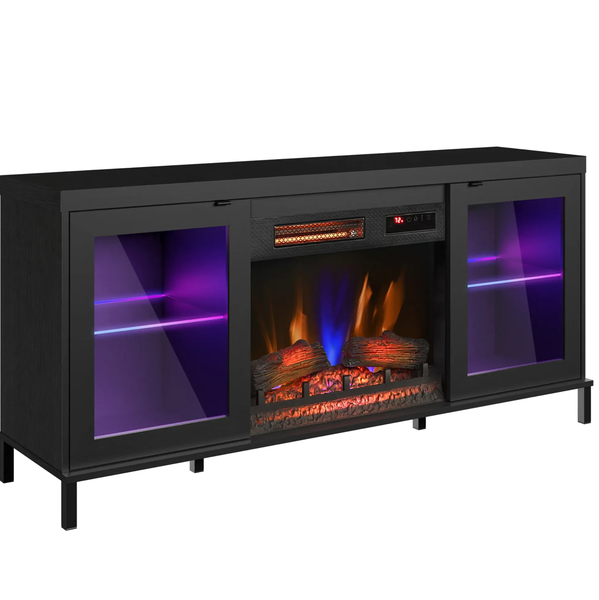 duraflame® Electric Fireplace TV Stand with Modern LED Lights and Storage