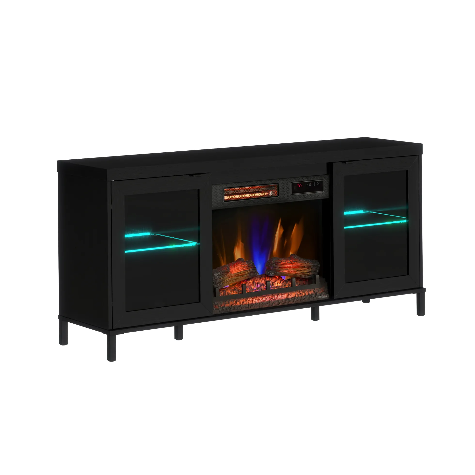 duraflame® Electric Fireplace TV Stand with Modern LED Lights and Storage