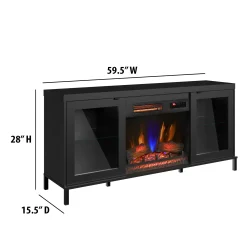 duraflame® Electric Fireplace TV Stand with Modern LED Lights and Storage