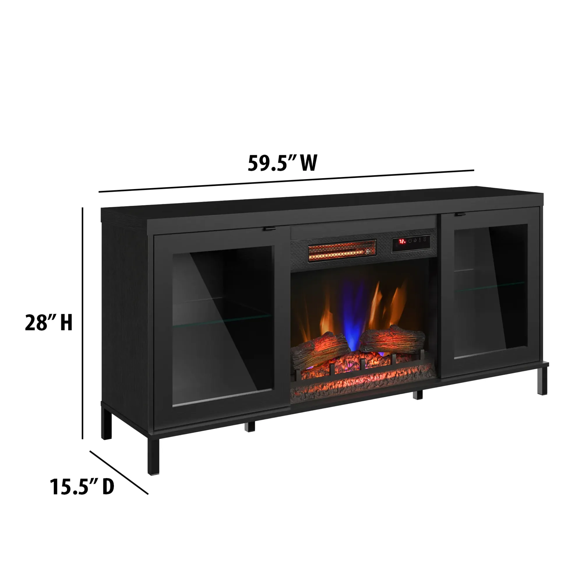 duraflame® Electric Fireplace TV Stand with Modern LED Lights and Storage