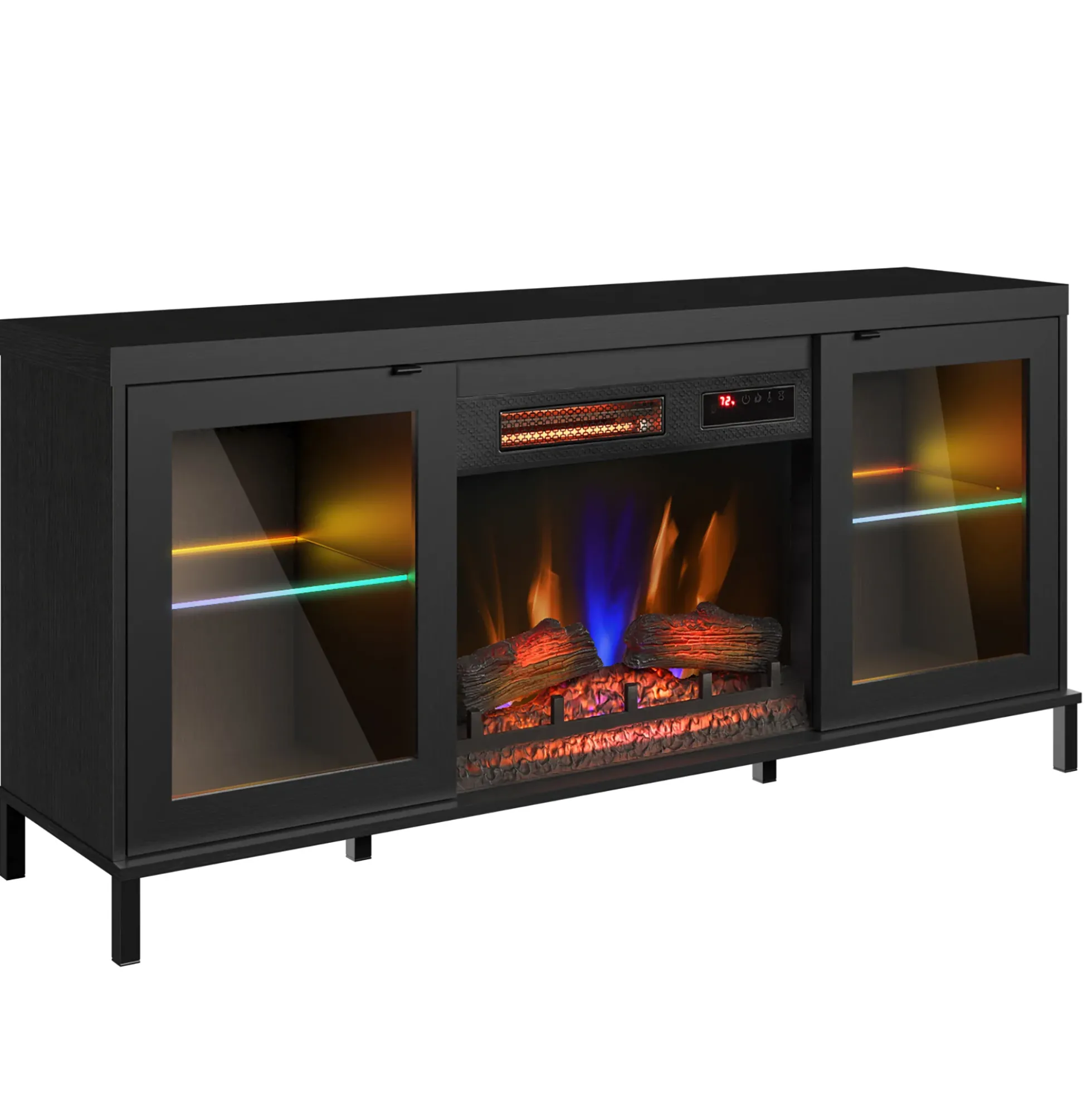duraflame® Electric Fireplace TV Stand with Modern LED Lights and Storage