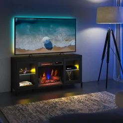 duraflame® Electric Fireplace TV Stand with Modern LED Lights and Storage