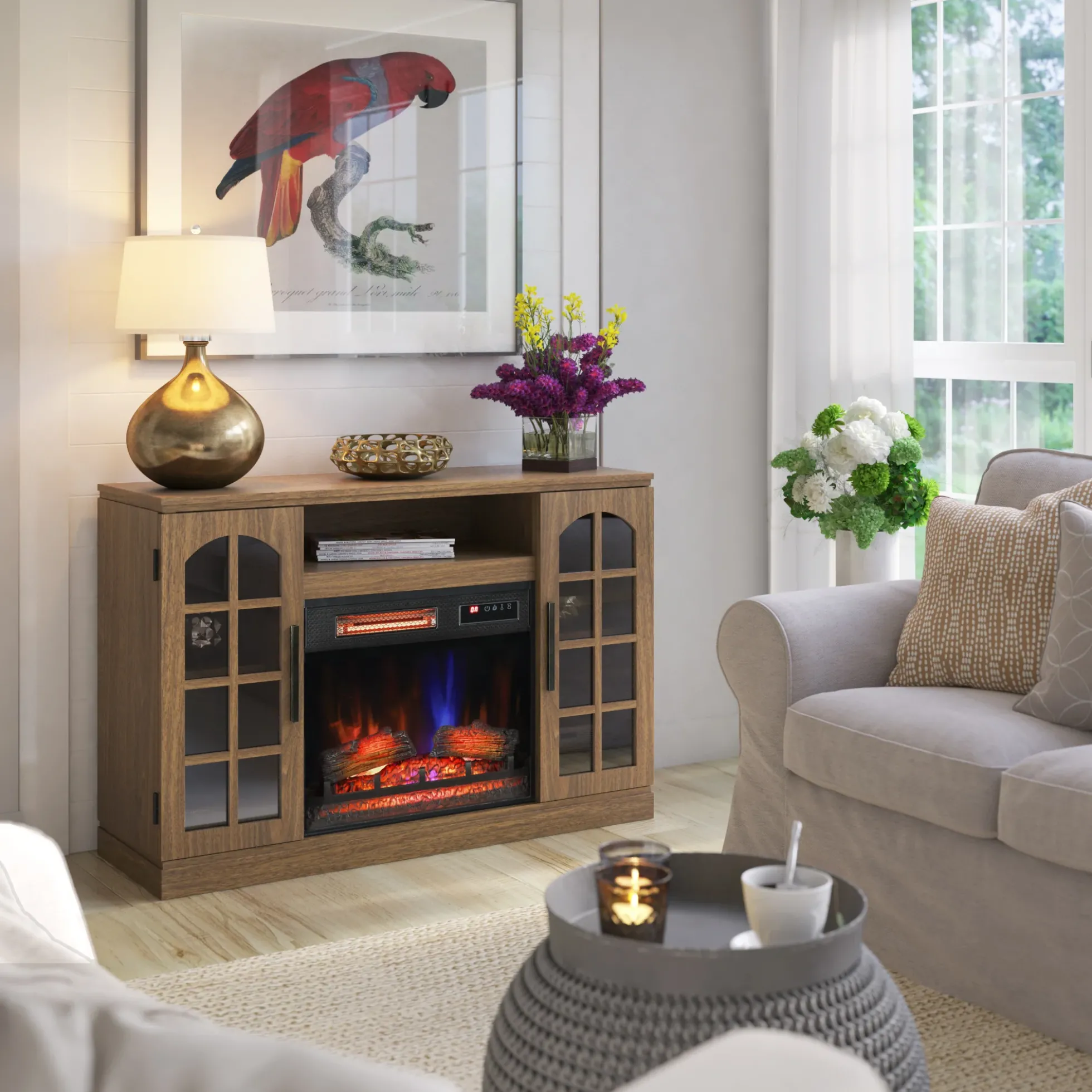 duraflame® Electric Fireplace Farmhouse 55" TV Stand