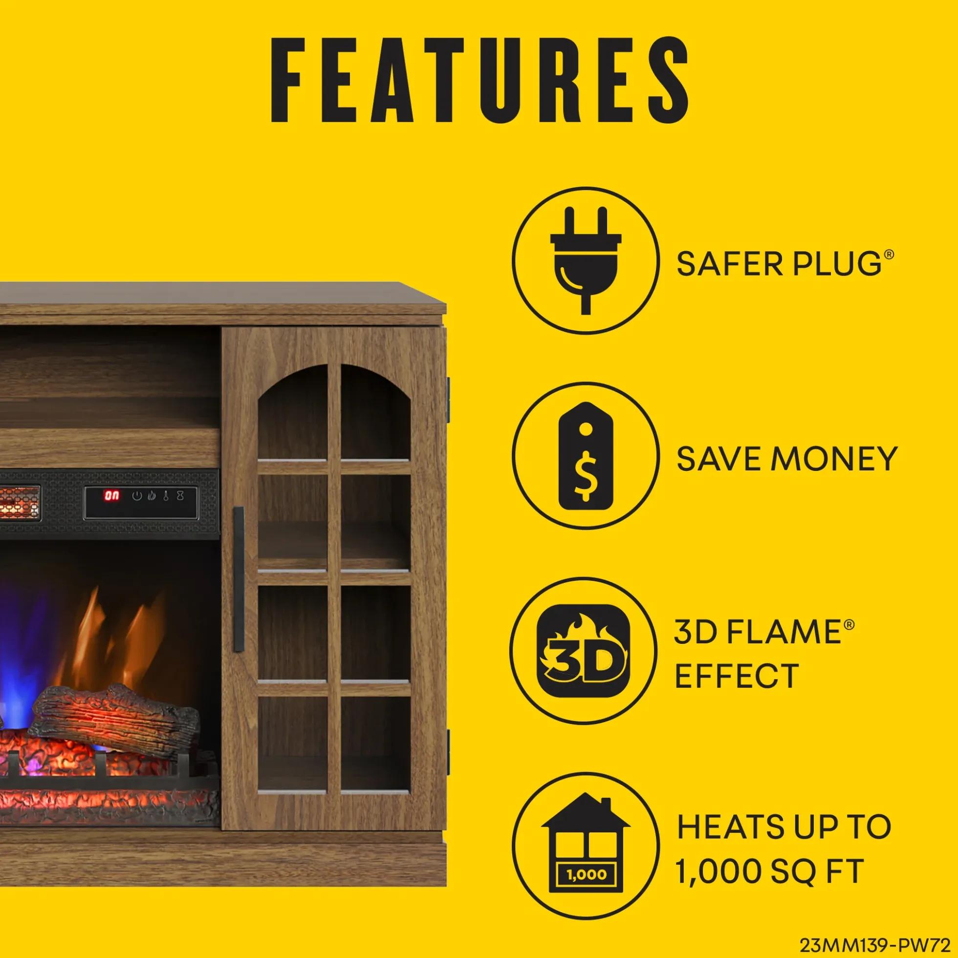 duraflame® Electric Fireplace Farmhouse 55" TV Stand