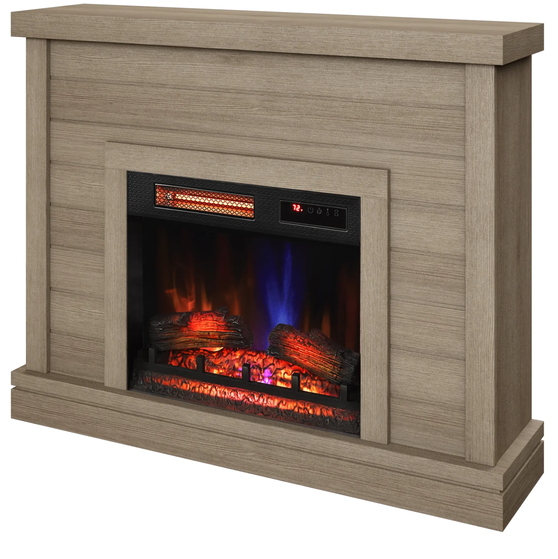 duraflame® Electric Fireplace Shiplap Wall Mantel