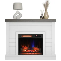 duraflame® Electric Fireplace Shiplap Wall Mantel
