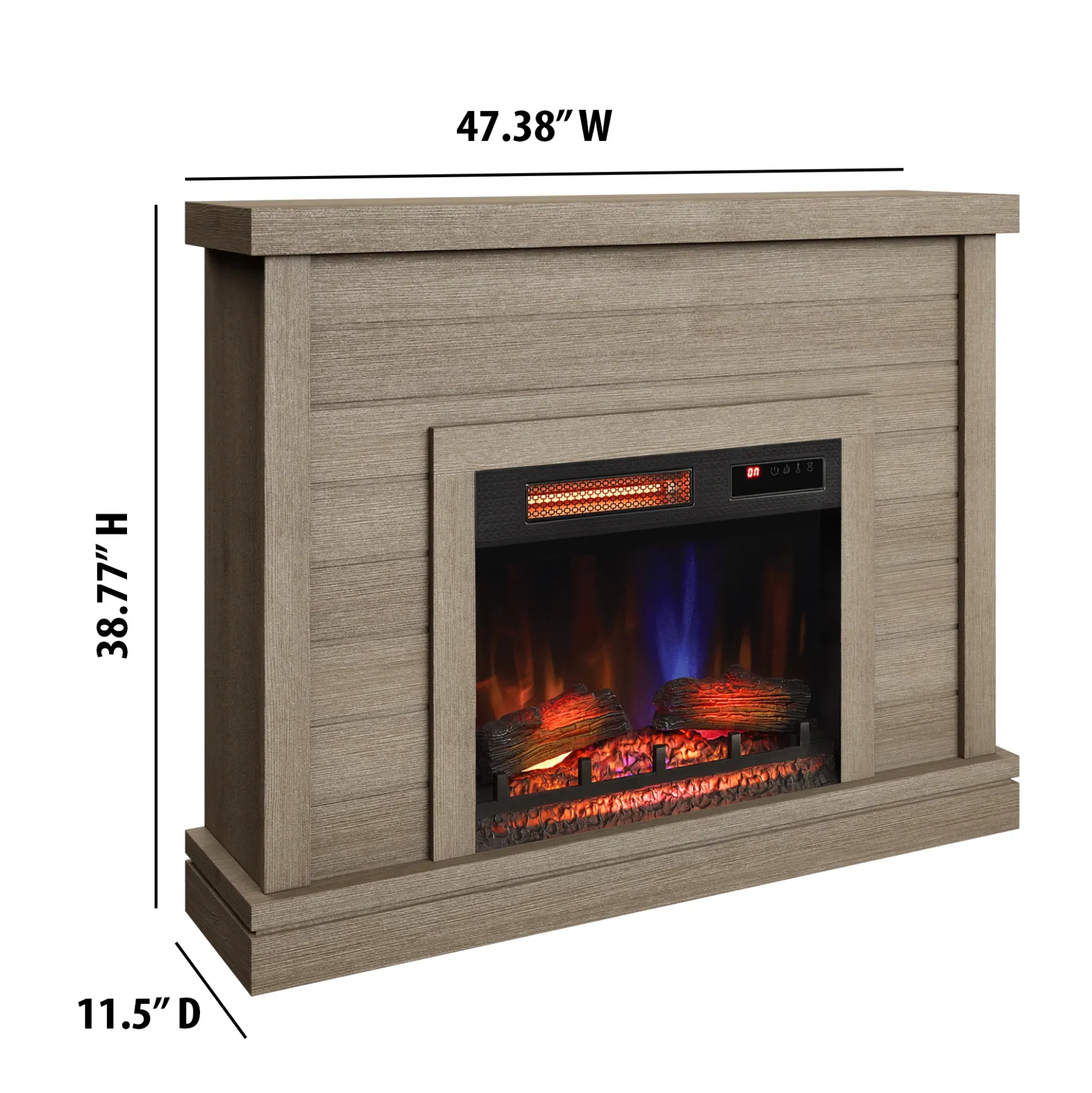 duraflame® Electric Fireplace Shiplap Wall Mantel