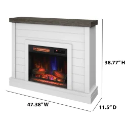 duraflame® Electric Fireplace Shiplap Wall Mantel