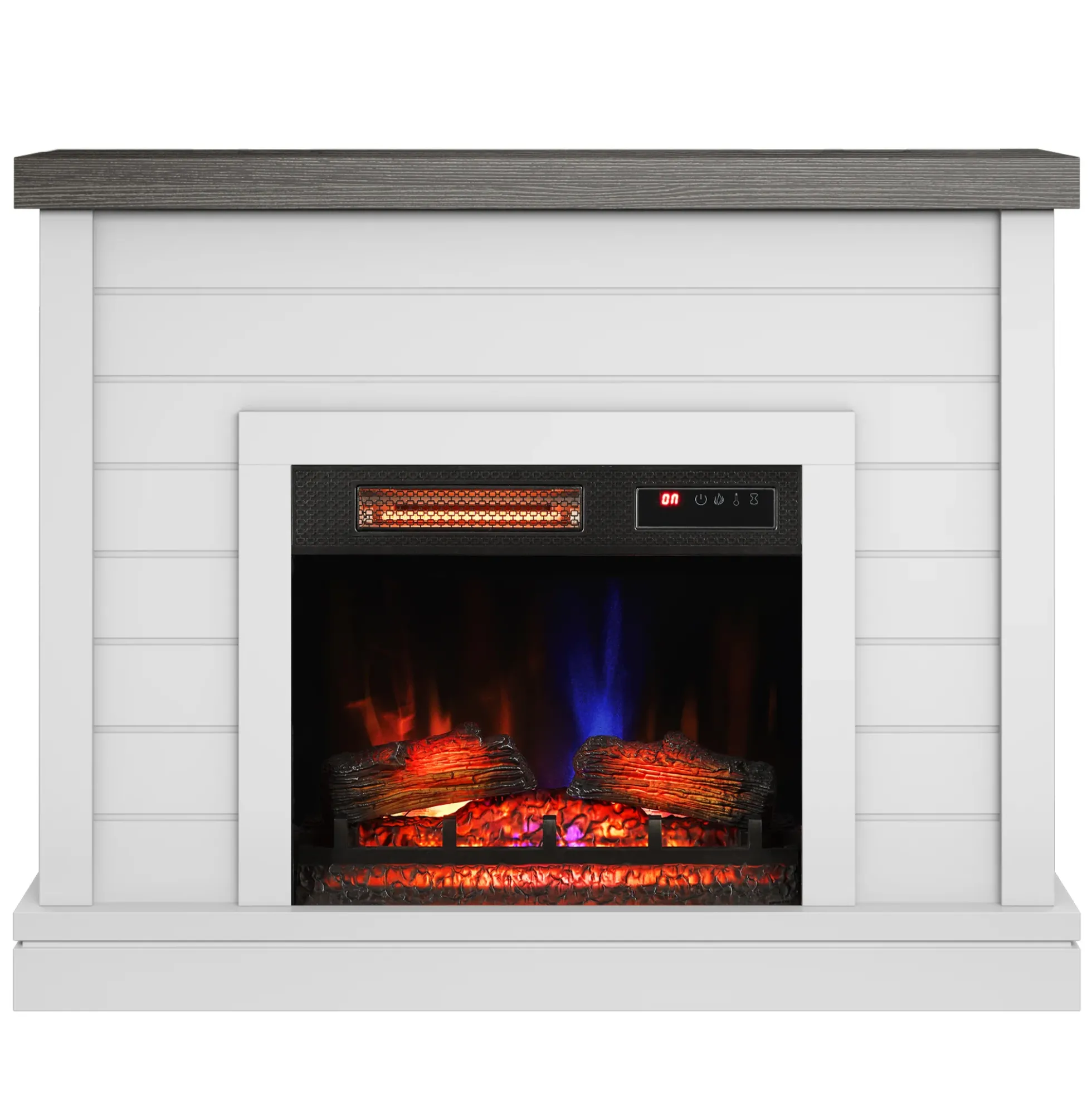 duraflame® Electric Fireplace Shiplap Wall Mantel