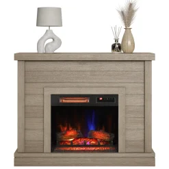 duraflame® Electric Fireplace Shiplap Wall Mantel