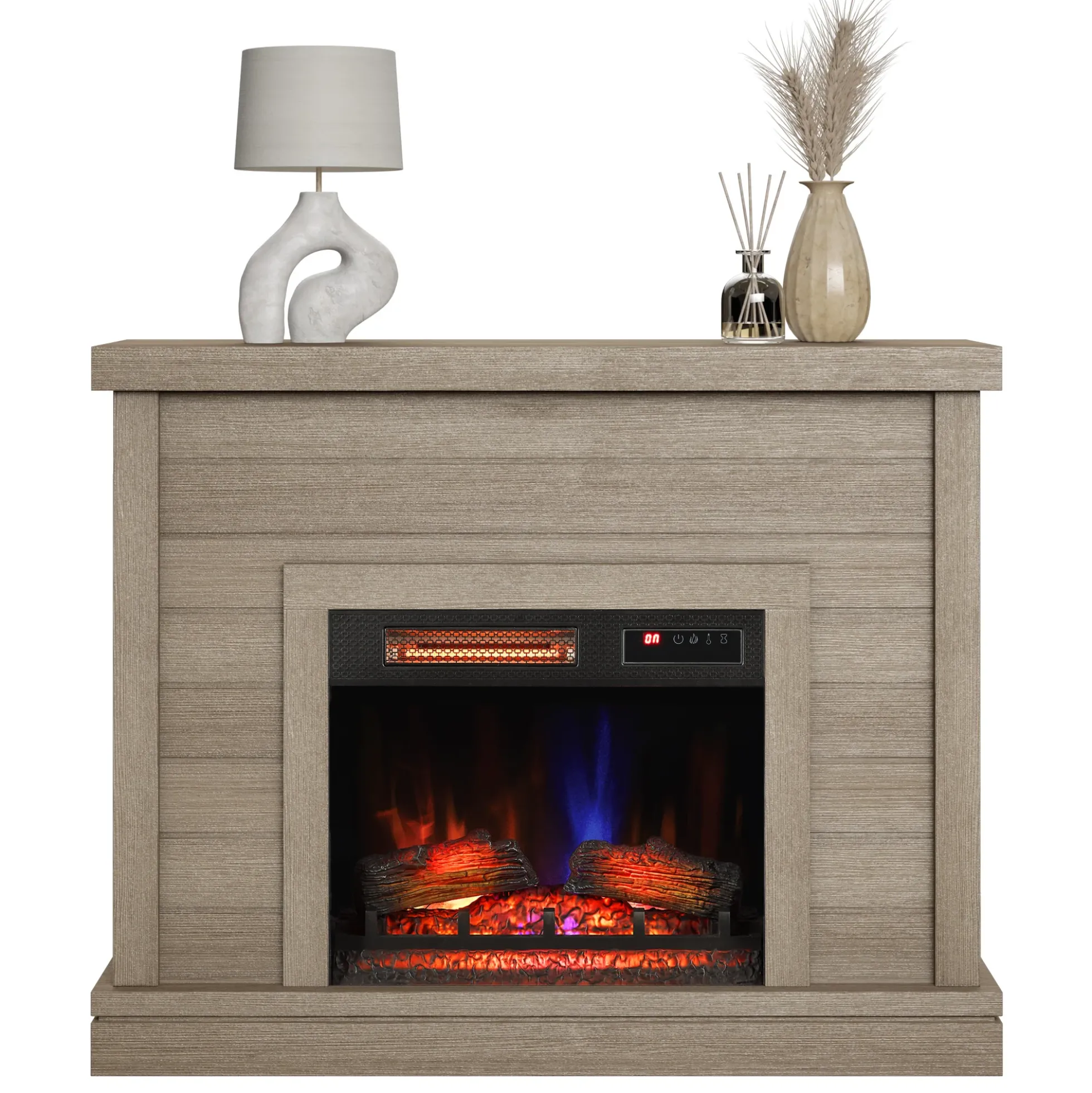 duraflame® Electric Fireplace Shiplap Wall Mantel