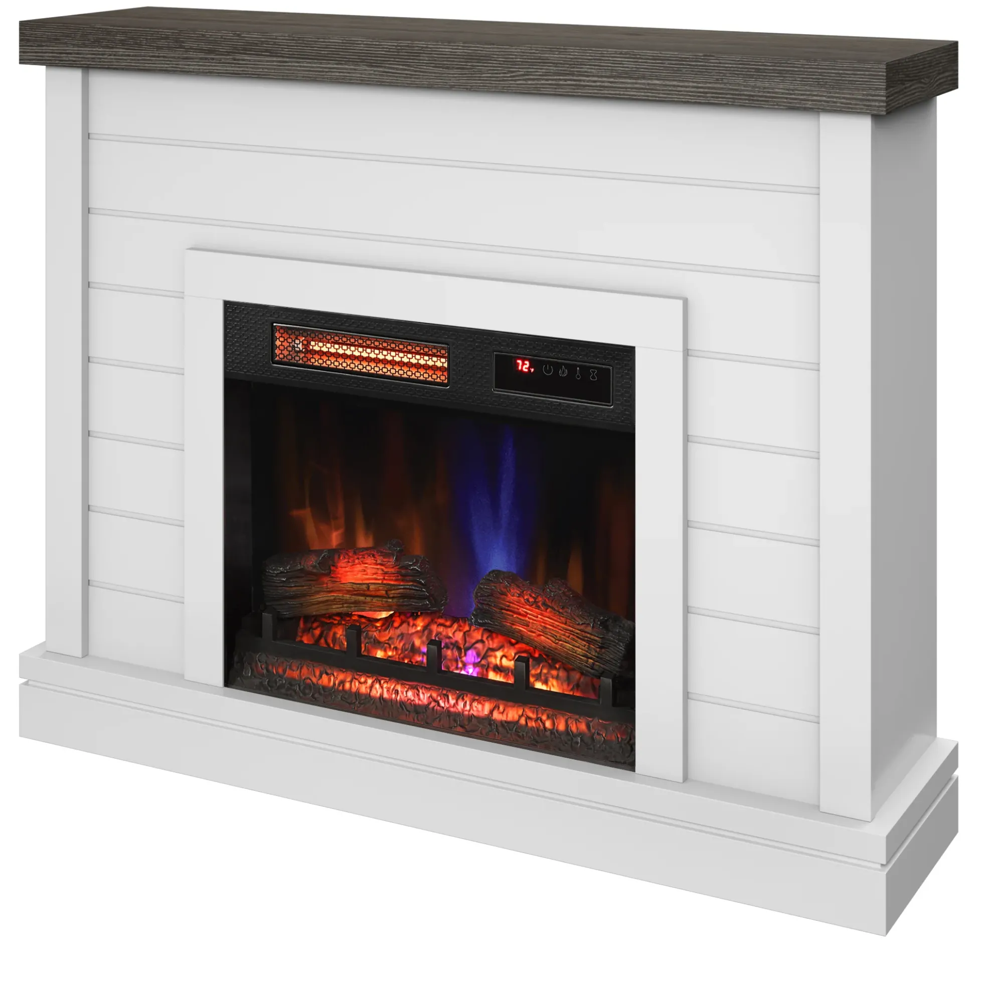duraflame® Electric Fireplace Shiplap Wall Mantel
