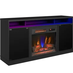 duraflame® Electric Fireplace TV Stand with Modern LED Accent Lighting & Remote