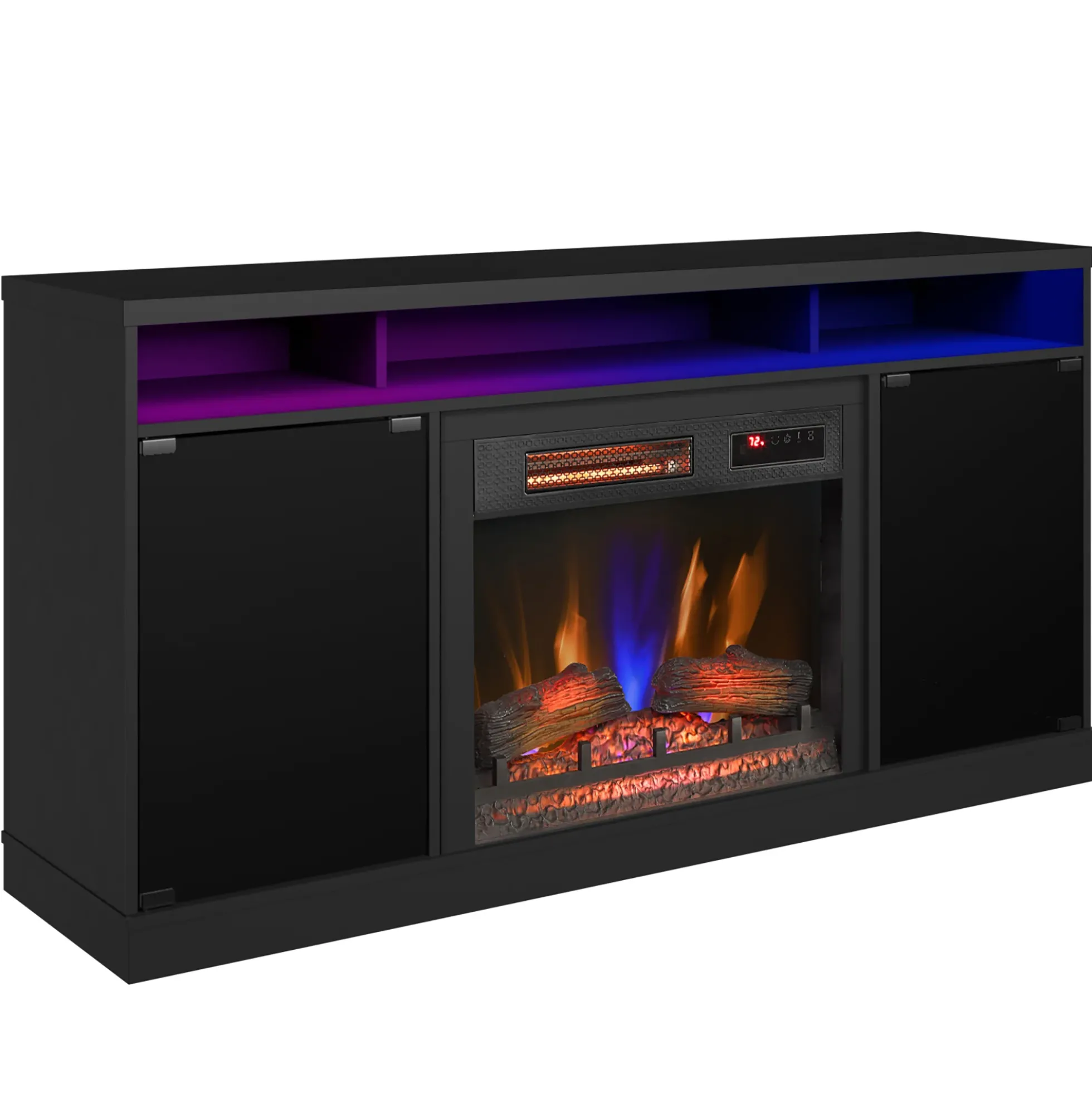 duraflame® Electric Fireplace TV Stand with Modern LED Accent Lighting & Remote