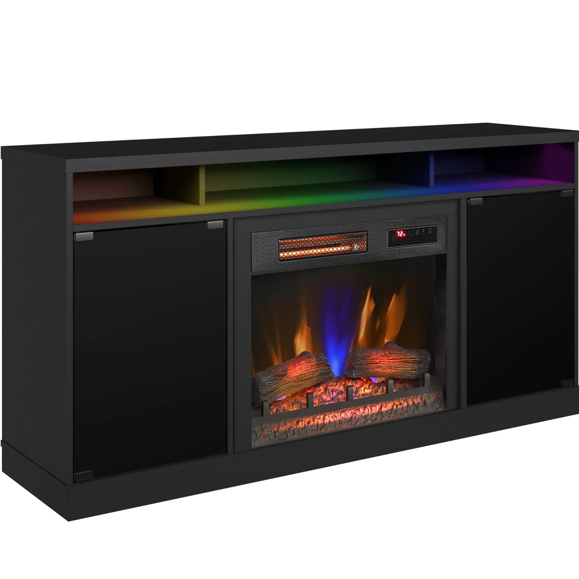 duraflame® Electric Fireplace TV Stand with Modern LED Accent Lighting & Remote