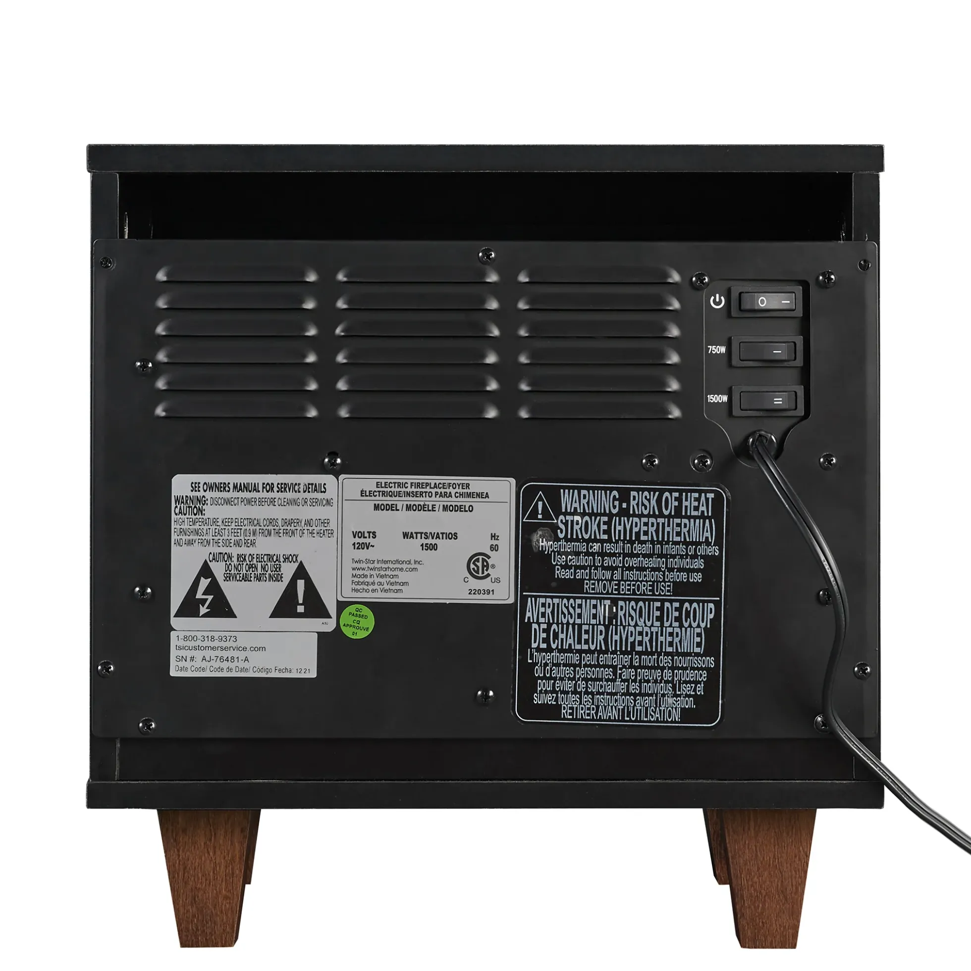 duraflame® Electric Fireplace Portable Space Heater