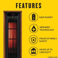 duraflame® Electric Infrared Oscillating Tower Space Heater