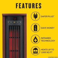 duraflame® Electric Infrared Oscillating Tower Space Heater