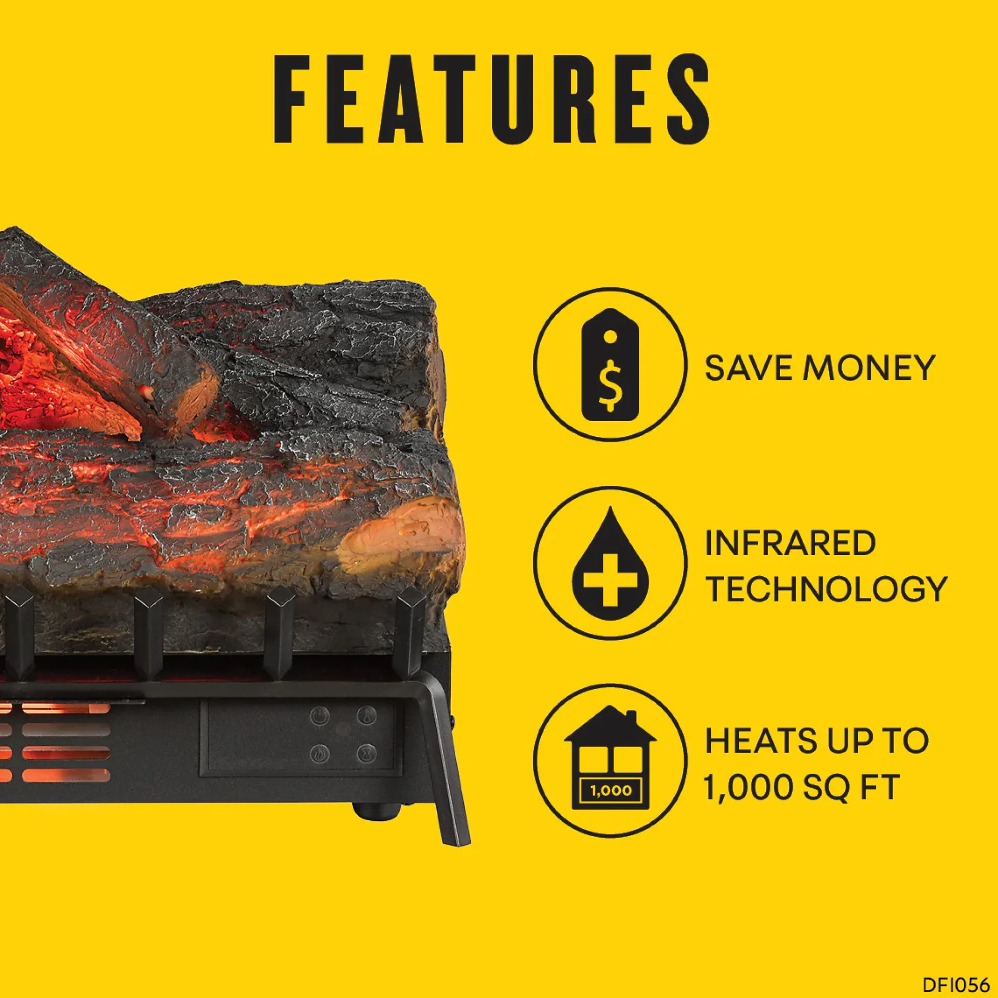 duraflame® Electric Infrared Log Set Heater with Remote