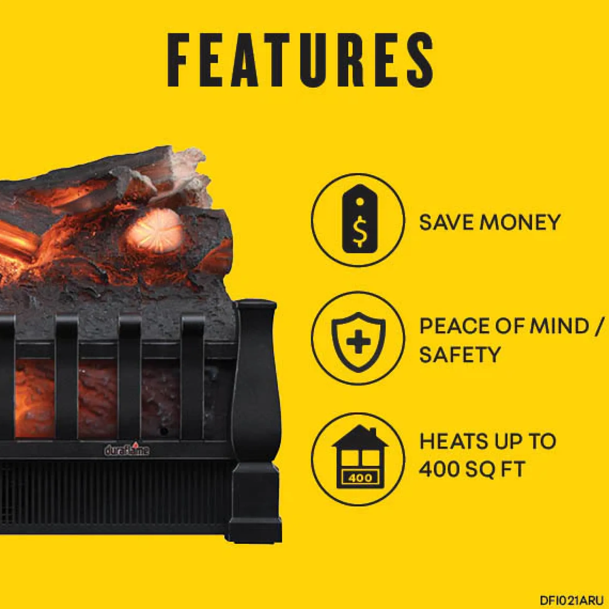 duraflame® Electric Log Set Heater with Remote Control