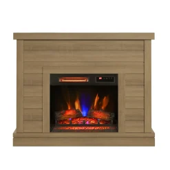 duraflame® Farmhouse Shiplap Electric Fireplace Wall Mantel