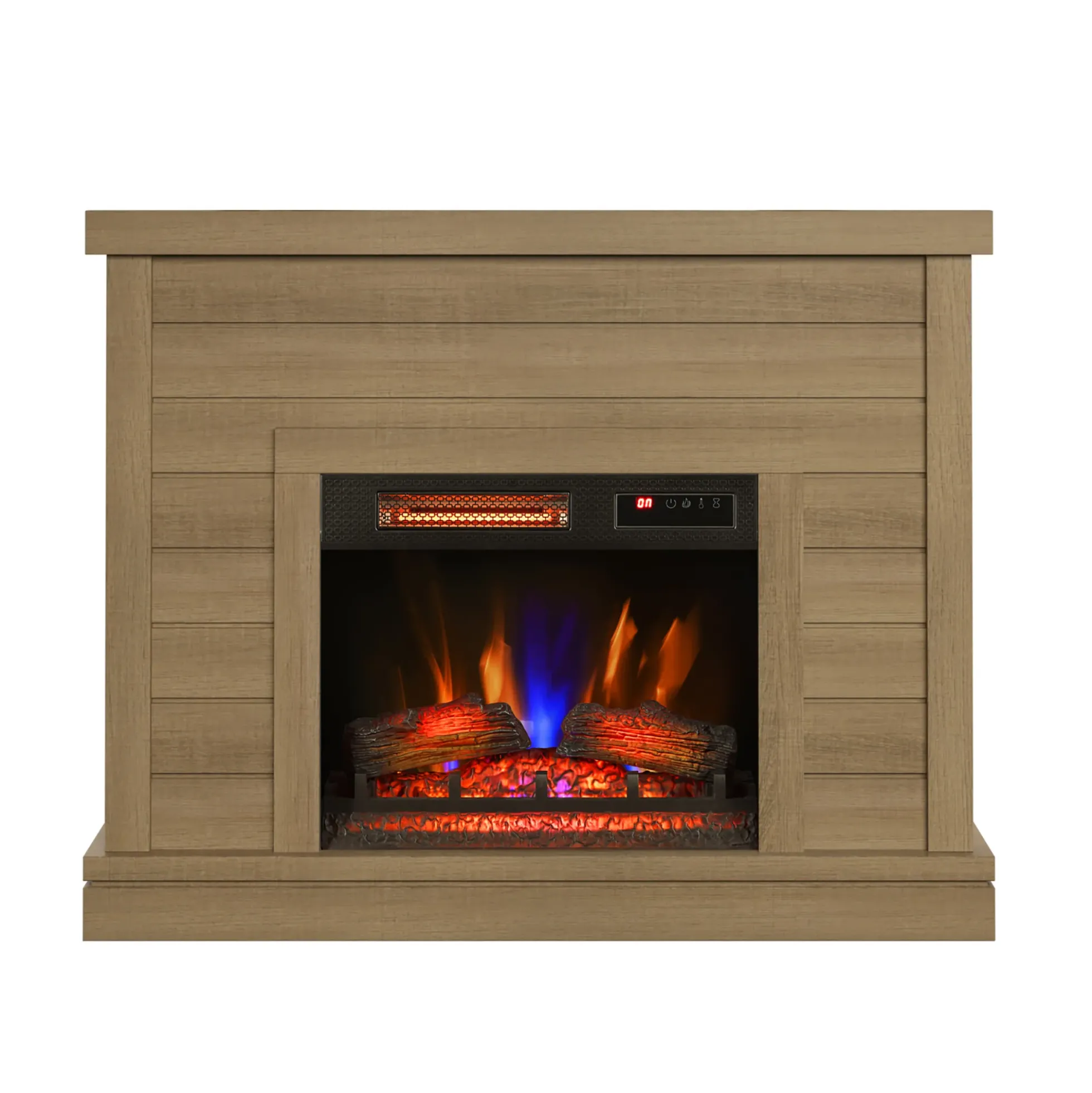 duraflame® Farmhouse Shiplap Electric Fireplace Wall Mantel