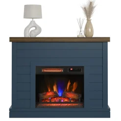duraflame® Farmhouse Shiplap Electric Fireplace Wall Mantel