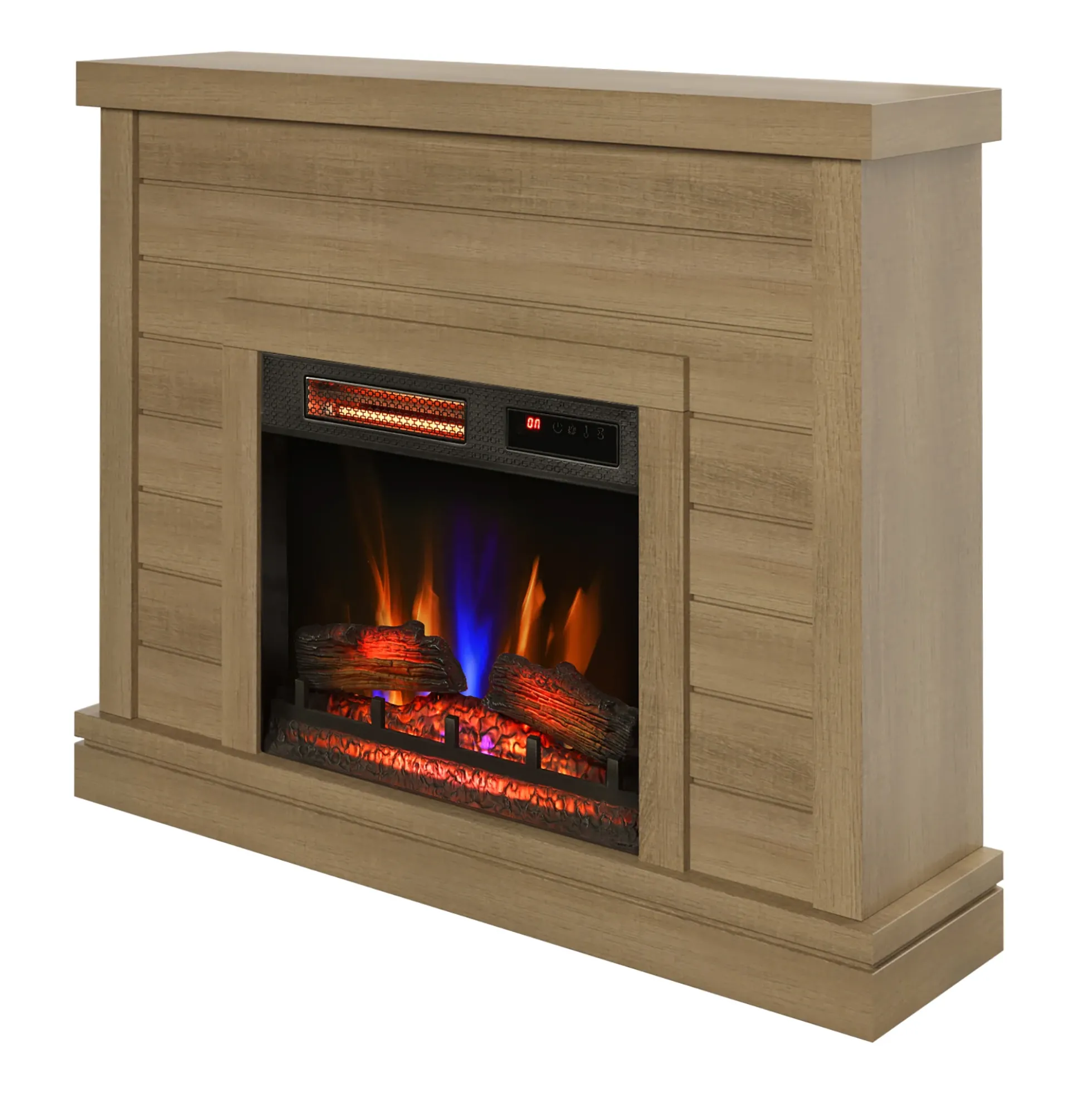 duraflame® Farmhouse Shiplap Electric Fireplace Wall Mantel